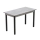 Стол кухонный Ferrum-decor Марио 75x120x60 Черный ДСП Бетон 16мм (FRD-105584) - изображение 1