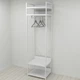 Шафа Гардероб Уні секція 2 серії Конект Ferrum-decor 220x60x50см Білий метал ДСП Білий 32 мм (FRD-104543) - зображення 1