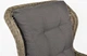 Fotel tarasowy Hedo Sonata z podnóżkiem i poduszkami Szary 100073 (5907184130477) - obraz 5