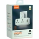 Мережевий перехідник із нічником 20Вт 2USB 1Type-C 2 розетки 100-250V білий LDNIO SC2311 - зображення 2