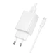 Сетевое зарядное устройство 18W USB QC3.0 100-240V Micro-USB Borofone BAS72A белый - изображение 4