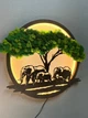 Панно,картина,дерево African nature з стабілізованим мохом фінським преміум 70 см LED - изображение 2