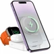 Бездротовий зарядний пристрій 15W Type-C ABS пластик для iWatch та смартфонів Borofone BQ38 білий - зображення 1