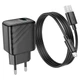Сетевое зарядное устройство Hoco CS21A 1USB 18W 100-240V черный с кабелем USB-Micro 1м - изображение 5