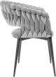Крісло велюрове Hedo Glamour Сіре 100078 (5907184130538) - зображення 3