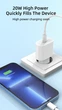 Сетевое зарядное устройство Apple PD 20W Type-C адаптер с кабелем Type-C to Lightning белый для iPhone 14 Pro Max - изображение 8