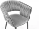 Крісло велюрове Hedo Glamour Сіре 100078 (5907184130538) - зображення 6