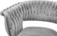Крісло велюрове Hedo Glamour Сіре 100078 (5907184130538) - зображення 9