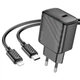 Мережевий зарядний пристрій Hoco CS22A 30W 1USB-C Type-C to Lightning чорний для швидкого заряджання гаджетів - зображення 5