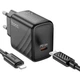 Мережевий зарядний пристрій Hoco CS22A 30W 1USB-C Type-C to Lightning чорний для швидкого заряджання гаджетів - зображення 3