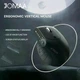 Беспроводная вертикальная игровая мышка JOMAA 2.4Ghz Bluetooth для ПК, ноутбука, MacBook, аккумуляторная темно-серая - изображение 7