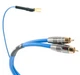 Аудиокабель Melodika Sky Blue Phono Cable 2xRCA - 2x RCA with ground wire 1m (SBPH10) - изображение 1
