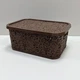 Корзина для хранения бытовых вещей 6 л 29х21х12 см Ажур R Plastik 30605 коричневая - изображение 1