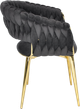 Крісло велюрове Hedo плетене Чорне 100079 (5907184130545) - зображення 4