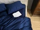 Постельное белье с резинкой Синій, сатин LUX Двухспальный размер, наволочки 70/70 - изображение 3