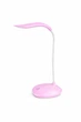 LED настільна лампа для читання з USB-зарядкою, сенсорне регулювання яскравості, лампа для захисту очей для столу, кімнати та офісу, рожева - зображення 1