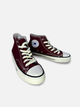 Жіночі кеди високі з вишивкою Converse бордові 40 - зображення 3