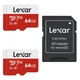 Комплект карт памяти Lexar E-Series MicroSDXC 64GB V30 U3 A1 (2 шт) + SD адаптер - изображение 1