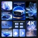 Смарт проектор для дома для фильмов домашний кинотеатр портативный 1650 ANSI Full HD 1080P поддержка 4K Caiwei A9LB Linux TV 2+64GB Wi-Fi Bluetooth HDR10+ MEMC LED видеопроектор HDMI USB AV LAN 30W DTS автофокус коррекция трапеции экран до 300 дюймов - изображение 9