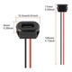 Гніздо USB Type C 2pin з проводами та засувками чорне для монтажу в корпус - зображення 2
