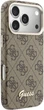 Чохол Guess 4G Script MagSafe для Apple iPhone 17 Pro Brown (GUHMP17L5P4FWMSW) - зображення 4