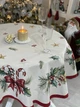 Скатерть новогодняя гобеленовая "Candy Cane Christmas" (серебряный люрекс) (CASCABEL-160D) - изображение 3