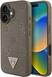Чохол Guess Grained Hot Stamp Peony Triangle Logo MagSafe для Apple iPhone 16 Brown (GUHMP16SPGBTMW) - зображення 1