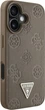 Чохол Guess Grained Hot Stamp Peony Triangle Logo MagSafe для Apple iPhone 16 Brown (GUHMP16SPGBTMW) - зображення 4
