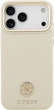 Etui Guess Grained Strass Logo MagSafe do Apple iPhone 17 Pro Max Beige (GUHMP17XPGCRMDEE) - obraz 3