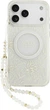 Etui Guess IML Flowers Electro Pearl Strap MagSafe do Apple iPhone 17 Pro Max White (GUHMP17XHCPOFPH) - obraz 1