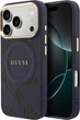 Etui Guess Peony Hot Stamp MagSafe do Apple iPhone 17 Pro Blue (GUHMP17LPSAMSECB) - obraz 1