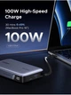 УМБ UGREEN PB551 20000mAh 145W PD 3.0 Super Fast Charging with 100W Built-in Cable Gray (55992B) - изображение 4