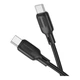 Кабель USB Borofone BX113 Silicone, Type-C to Type-C, 60W, 3m, Черный - изображение 2