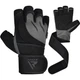 Рукавички Для Залу RDX L4 Open Finger Weightlifting Gym Gloves Чорний M (WGM-L4G-M) - зображення 5