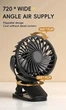 Вентилятор акумуляторний на прищіпці, 720° Rotating, Hanging Clip, Fan, Night Light, 300mAh, 4W, Blue - зображення 6