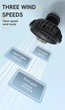 Вентилятор акумуляторний на прищіпці, 720° Rotating, Hanging Clip, Fan, Night Light, 300mAh, 4W, Blue - зображення 8
