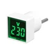 Вольтметр в розетку EU LED, міні, 50-500V, GREEN - зображення 1