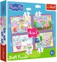 Zestaw puzzle Trefl 4 w 1 Peppa Pig: Peppa uwielbia przygody 12/15/20/24 elementów 34672 (5900511346725) - obraz 1