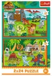 Набір пазлів Trefl Парк Юрського періоду: Маленькі динозаври 2 x 24 елементи 34437 (5900511344370) - зображення 2