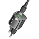 СЗУ Borofone BN17 Sunlight PD20W+QC3.0 (1USB-A/1C) + кабель Type-C to Type-C Transparent black - изображение 2
