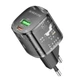 СЗУ Borofone BN17 Sunlight PD20W+QC3.0 (1USB-A/1C) + кабель Type-C to Type-C Transparent black - изображение 5