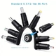 Набір перехідників 8шт. DC 5.5x2.1mm to DC Black - зображення 3