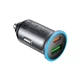 Адаптер автомобільний ACEFAST PD dual port metal car charger B15 |1Type-C/1USB, PD/QC, 65W/3A| Grey - зображення 2