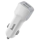 Автомобільний зарядний пристрій адаптер Hoco Z23 2.4A 2USB White - изображение 1