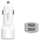 Автомобільний зарядний пристрій адаптер Hoco Z23 2.4A 2USB White - изображение 6
