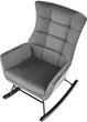Крісло-гойдалка Halmar Bazalto Сірий (5905248124769) - зображення 7
