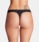Труси жіночі Under Armour Pure Stretch Women's 3-Pack No Show Thong 1383893-001 s/m, чорний - изображение 4