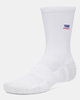 Шкарпетки Under Armour Performance Tech™ Unisex 3-Pack Crew Socks 1379515-101 l, білий - зображення 2