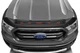Дефлектор капота мухобойка Ford Ranger LED повт повор клеючий 19- черный AVS Форд Рейнджер WT0039681 - изображение 1