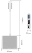 Док-станція USB3.1 Type-C --> HDMI/USB3.0/Type-C (F), кабель 0.1м, OEM - изображение 2